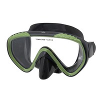 MP111-BS/GN Маска SCOPE (черный силикон, зеленая рамка)